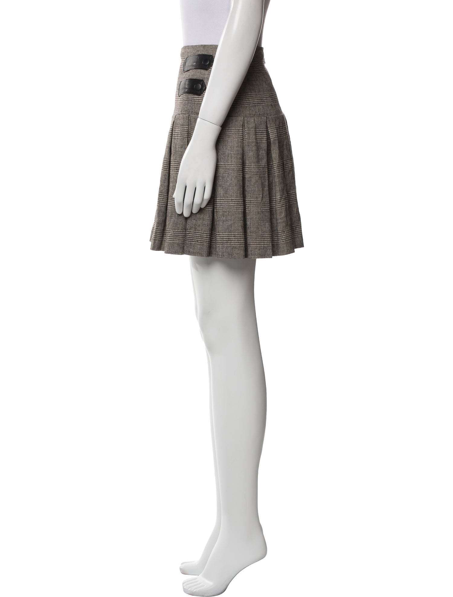 Alice + Olivia Plaid Print Mini Skirt